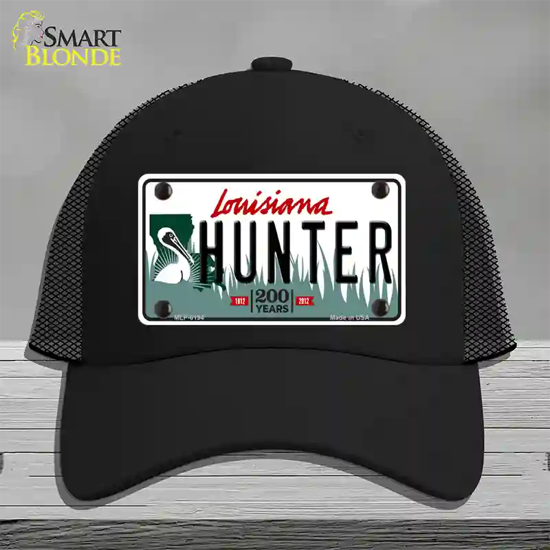 Hunter Louisiana Novelty License Plate Hat Mesh / Black