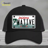 Native Louisiana Novelty License Plate Hat Mesh / Black