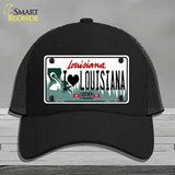 I Love Louisiana Novelty License Plate Hat Mesh / Black