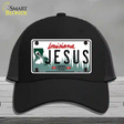 Jesus Louisiana Novelty License Plate Hat Mesh / Black