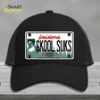 Skool Suks Louisiana Novelty License Plate Hat Mesh / Black