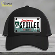 Spoiled Louisiana Novelty License Plate Hat Mesh / Black