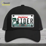 Rider Louisiana Novelty License Plate Hat Mesh / Black