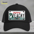 Peachy Louisiana Novelty License Plate Hat Mesh / Black