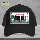 MMM Beer Louisiana Novelty License Plate Hat Mesh / Black