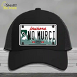 No Murci Louisiana Novelty License Plate Hat Mesh / Black