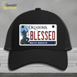 Blessed Oklahoma Novelty License Plate Hat Mesh / Black