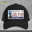 Golfer Oklahoma Novelty License Plate Hat Mesh / Black