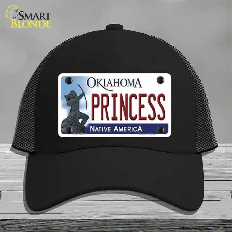 Princess Oklahoma Novelty License Plate Hat Mesh / Black