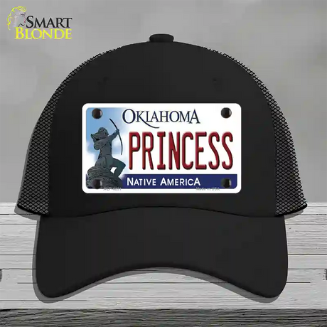 Princess Oklahoma Novelty License Plate Hat Mesh / Black