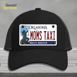 Moms Taxi Oklahoma Novelty License Plate Hat Mesh / Black