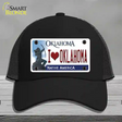 I Love Oklahoma Novelty License Plate Hat Mesh / Black