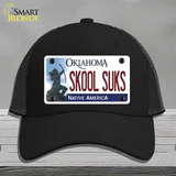 Skool Suks Oklahoma Novelty License Plate Hat Mesh / Black