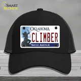 Climber Oklahoma Novelty License Plate Hat Mesh / Black