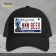 MMM Beer Oklahoma Novelty License Plate Hat Mesh / Black