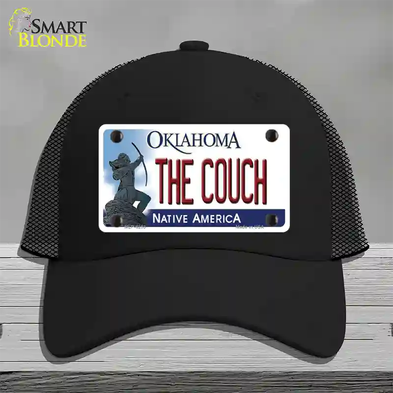 The Couch Oklahoma Novelty License Plate Hat Mesh / Black