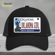 Oklahoma Girl Novelty License Plate Hat Mesh / Black