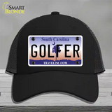 Golfer South Carolina Novelty License Plate Hat Mesh / Black