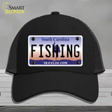 Fishing South Carolina Novelty License Plate Hat Mesh / Black