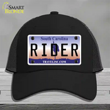 Rider South Carolina Novelty License Plate Hat Mesh / Black