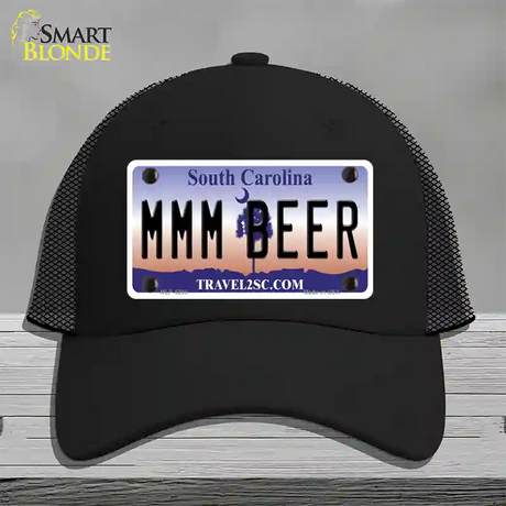 MMM Beer South Carolina Novelty License Plate Hat Mesh / Black