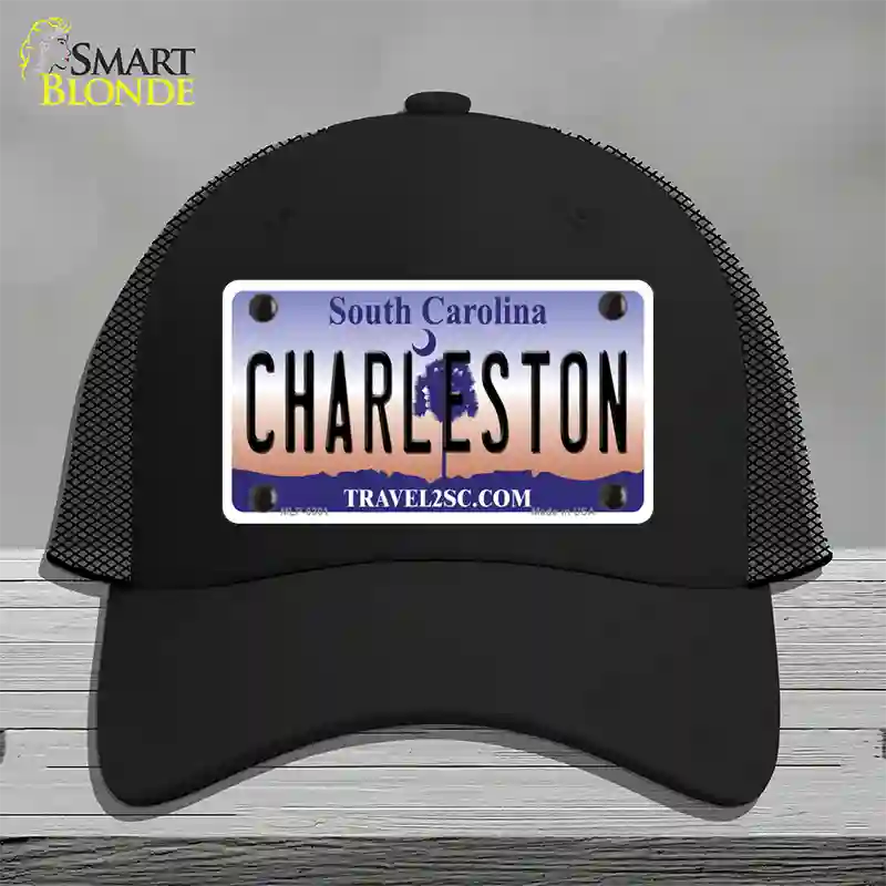 Charleston South Carolina Novelty License Plate Hat Mesh / Black