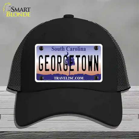 Georgetown South Carolina Novelty License Plate Hat Mesh / Black