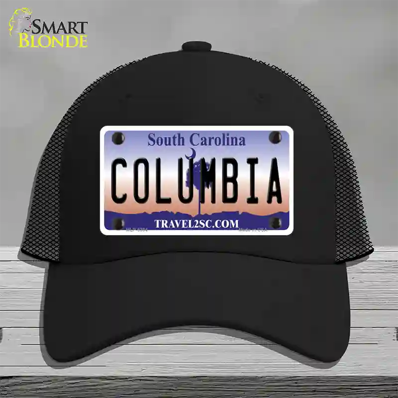 Columbia South Carolina Novelty License Plate Hat Mesh / Black