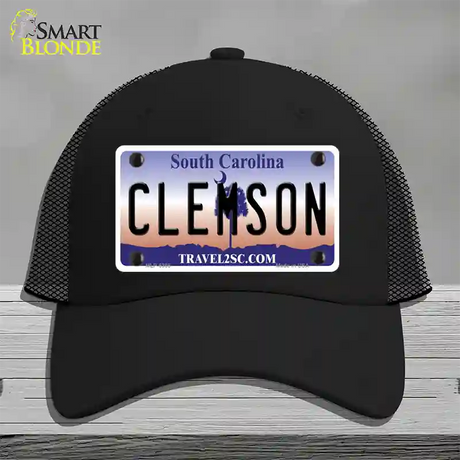 Clemson South Carolina Novelty License Plate Hat Mesh / Black