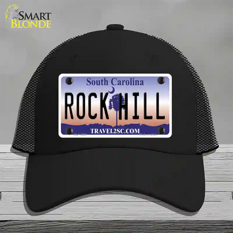 Rock Hill South Carolina Novelty License Plate Hat Mesh / Black