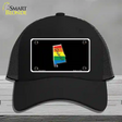 Alabama Rainbow Novelty License Plate Hat Mesh / Black