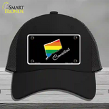 Connecticut Rainbow Novelty License Plate Hat Mesh / Black