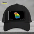 Georgia Rainbow Novelty License Plate Hat Mesh / Black