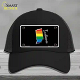 Indiana Rainbow Novelty License Plate Hat Mesh / Black