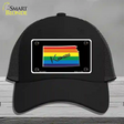 Kansas Rainbow Novelty License Plate Hat Mesh / Black