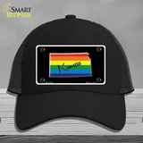 Kansas Rainbow Novelty License Plate Hat Mesh / Black