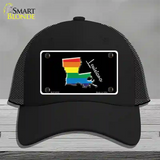 Louisiana Rainbow Novelty License Plate Hat Mesh / Black