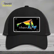 Maryland Rainbow Novelty License Plate Hat Mesh / Black