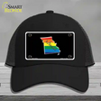 Missouri Rainbow Novelty License Plate Hat Mesh / Black