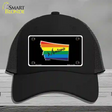 Montana Rainbow Novelty License Plate Hat Mesh / Black