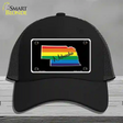 Nebraska Rainbow Novelty License Plate Hat Mesh / Black