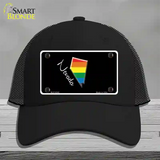 Nevada Rainbow Novelty License Plate Hat Mesh / Black