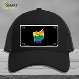 Ohio Rainbow Novelty License Plate Hat Mesh / Black