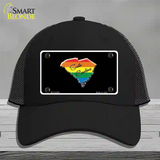 South Carolina Rainbow Novelty License Plate Hat Mesh / Black