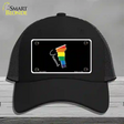 Vermont Rainbow Novelty License Plate Hat Mesh / Black