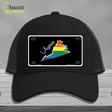 Virginia Rainbow Novelty License Plate Hat Mesh / Black