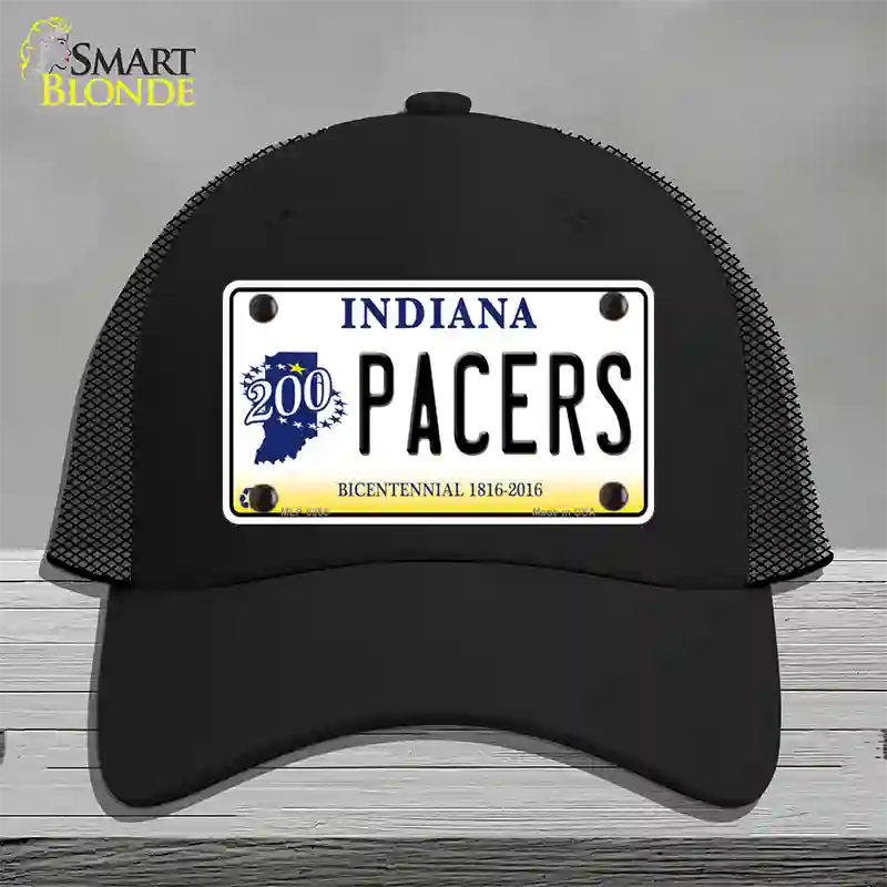 Pacers Indiana Novelty License Plate Hat Mesh / Black