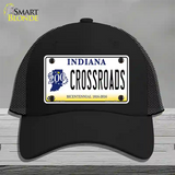 Crossroads Indiana Novelty License Plate Hat Mesh / Black