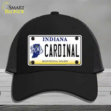 Cardinal Indiana Novelty License Plate Hat Mesh / Black