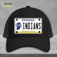 Indians Indiana Novelty License Plate Hat Mesh / Black